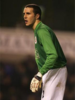 John O'Shea dons the gloves